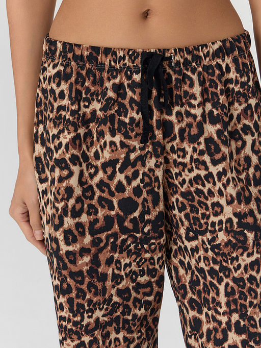 Брюки домашние женские с леопардовым принтом