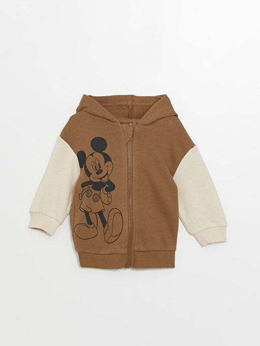 Mickey Mouse Bask?l? Erkek Bebek H?rka ve E?ofman Alt 2li Tak?m