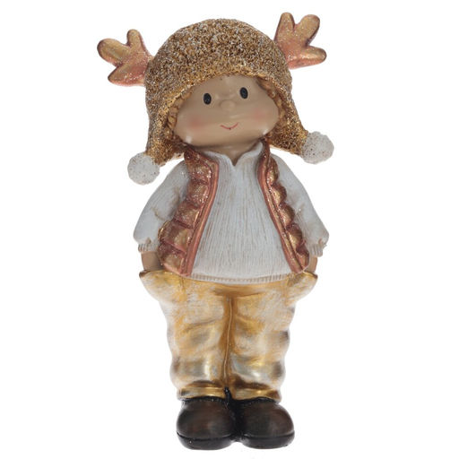 Фигурка декоративная "Мальчик/Девочка", L7,5 W5 H13 см, 2в.