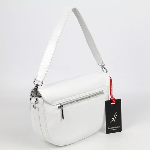 Женская кожаная сумка SV-SJ7306 Вайт - Sergio valentini фото 3