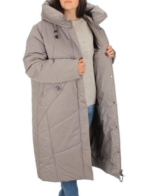 M-9070 GRAY/BEIGE Пальто зимнее женское CORUSKY (верблюжья шерсть) - Fashion фото 6
