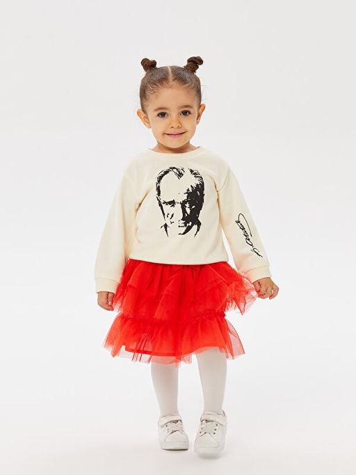 Beli Lastikli K?z Bebek T?t? Etek ve K?lotlu ?orap 2li