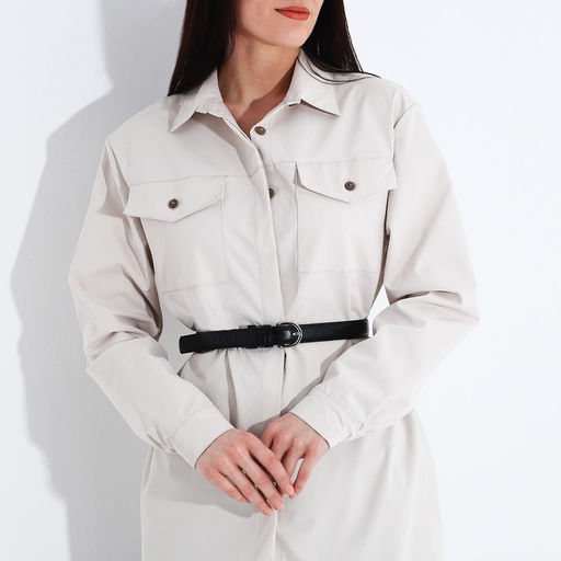 Ремень женский, ширина 2,3 см, пряжка металл, цвет чёрный - Simaland фото 3