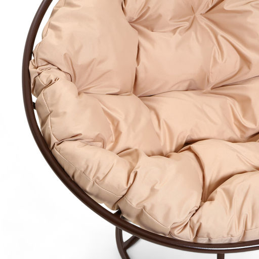 Диван садовый «Мамасан», 164×104×75 см, коричневый, с бежевой подушкой