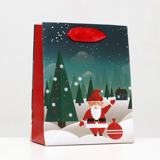 Цена за 12 шт. Пакет ламинированный Дедушка Морозец 11,5 х 14,5 х 6 см - Simaland фото 5