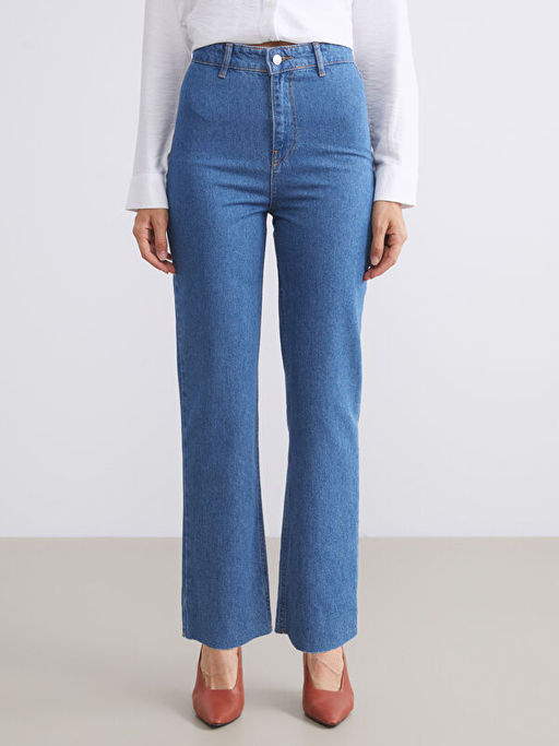 Straight Fit Kad?n Jean Pantolon