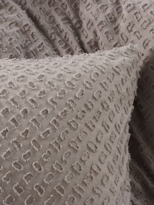 Постельное бельё Евро Тафтинг квадрат 200?217 см,230?240 см,50?70 см-2 шт., серое, 110 г/м? - Lovelife фото 2