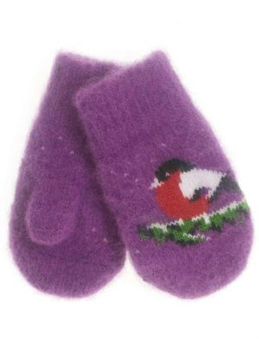 Варежки детские круговые Снегирь на ветке 0109-1 - Рассказовские варежки фото 4