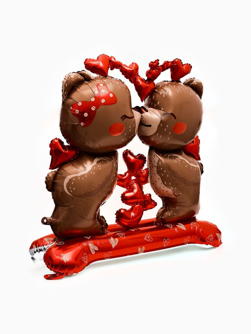 Воздушный шар фольгированный 50" «Влюбленные мишки", под воздух