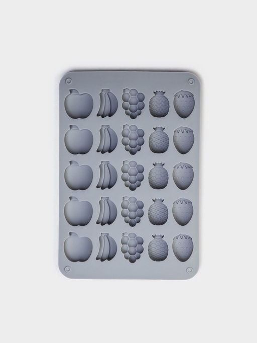 Форма для мармелада Доляна Фрукты, силикон, 21,3?14,4?1,5 см, 25 ячеек (3?2 см), цвет серый  фото 3