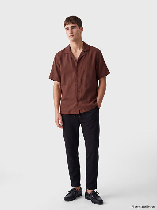 Regular Fit Dokulu Erkek G?mlek