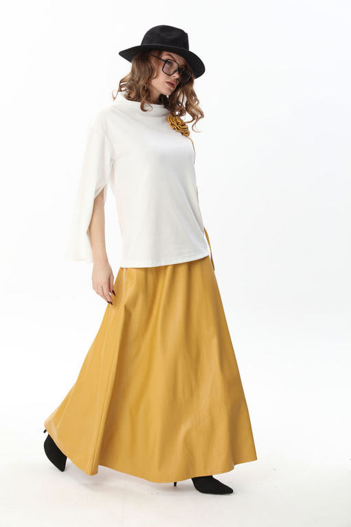 Костюм NIKVA н952-4 молоко и горчица  фото 2