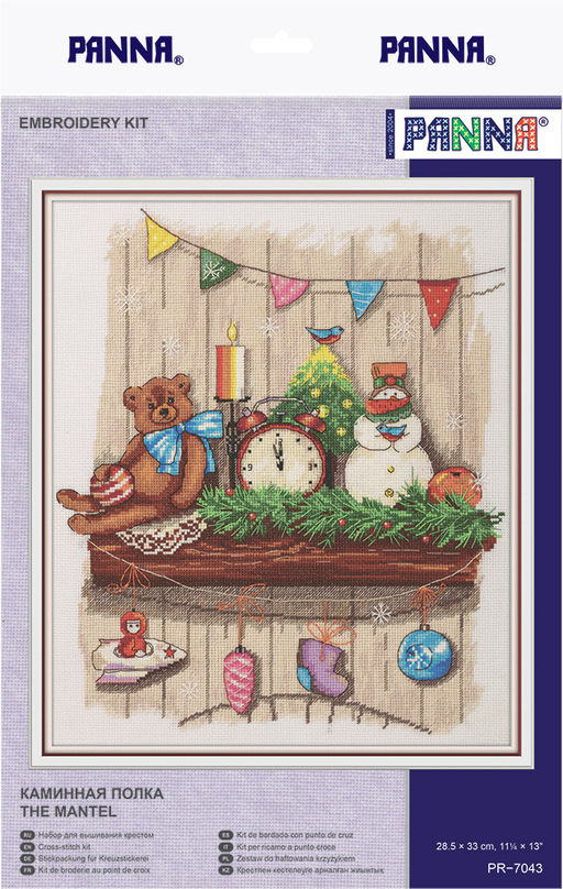 Набор для вышивания PANNA PR-7043 Каминная полка 28.5 х 33 см