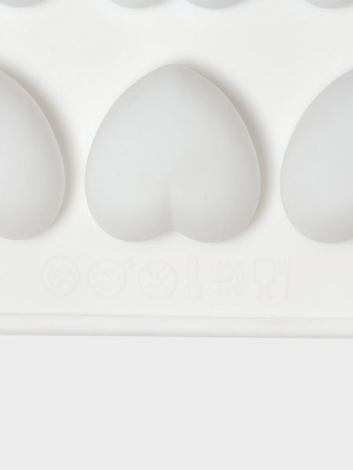 Форма для муссовых десертов и шоколада KONFINETTA Сердца, силикон, 29.7?17.3?1.5 см, 35 ячеек (2.7?2.5 см), белая