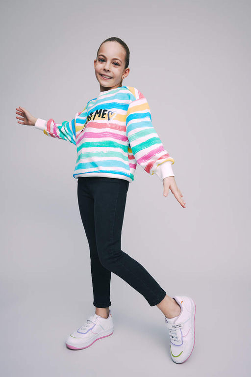 Джинсовые брюки скинни для девочек с эластичной окантовкой - Defacto фото 2