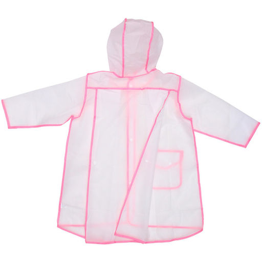 Дождевик-плащ "Neo" с капюшоном и завязками, на кнопках, цвет розовый, р. XL(61*55см.)