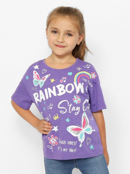 CRB wear/CWKG 63730-44-389 Футболка для девочки,фиолетовый/Ex.Cherubino фото 3