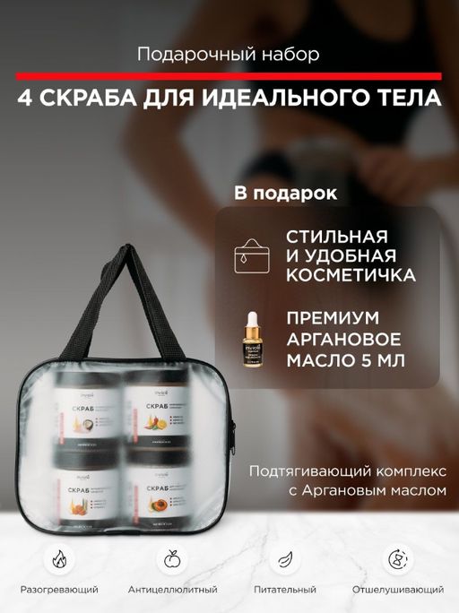 Подарочный набор скрабов с косметичкой INVIOLE  фото 2