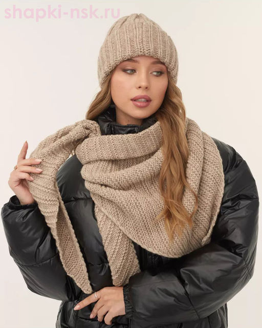 LS 57 PL 57 Комплект женский флис (колпак+косынка) (56-58)