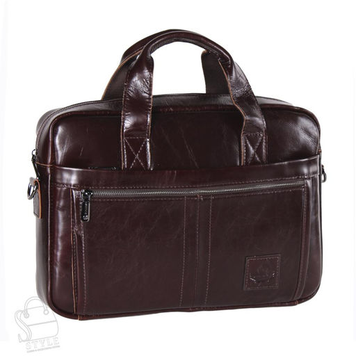 Портфель мужской кожаный 11020Z brown Zinimsk  в Новосибирске