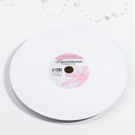 Лента бархатная, с золотым люрексом, 10 мм, 18 1 м, цвет коричневый №119 - Арт узор фото 2