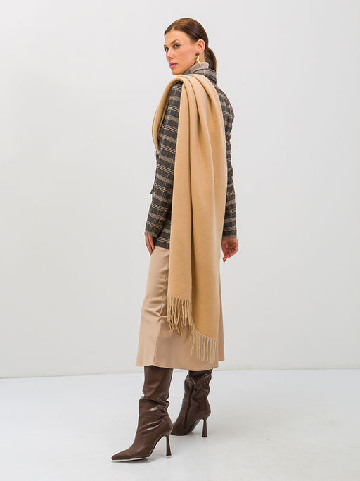 Большой теплый двусторонний палантин В СОСТАВЕ ШЕРСТЬ и КАШЕМИР - Tantino фото 4