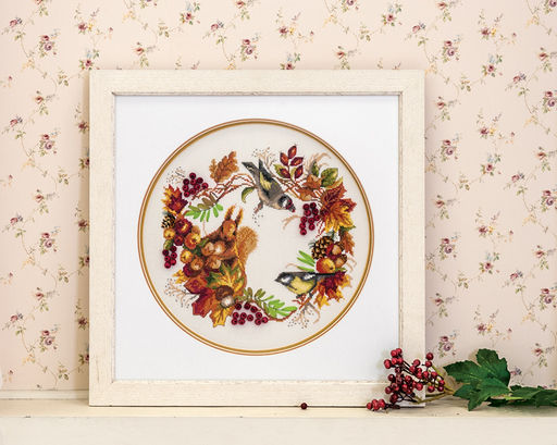 Набор для вышивания PANNA PS-1615 Осенний венок 26.5 х 24.5 см