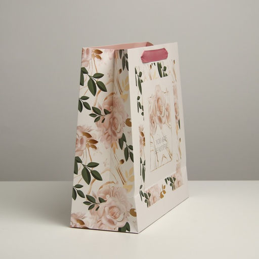 Пакет ламинированный квадратный Beautiful, 30 30 12 см - Дарите счастье фото 3