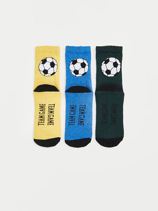 Desenli Erkek ?ocuk Soket ?orap 3l?