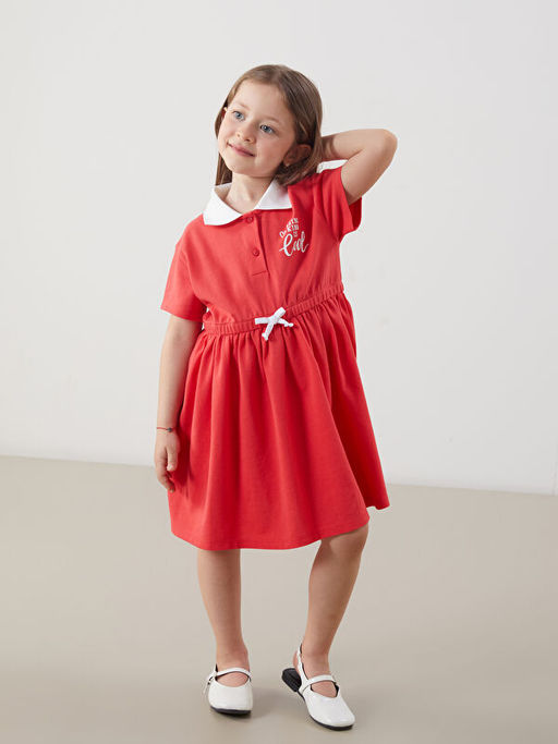 Polo Yaka K?z ?ocuk Pike Elbise