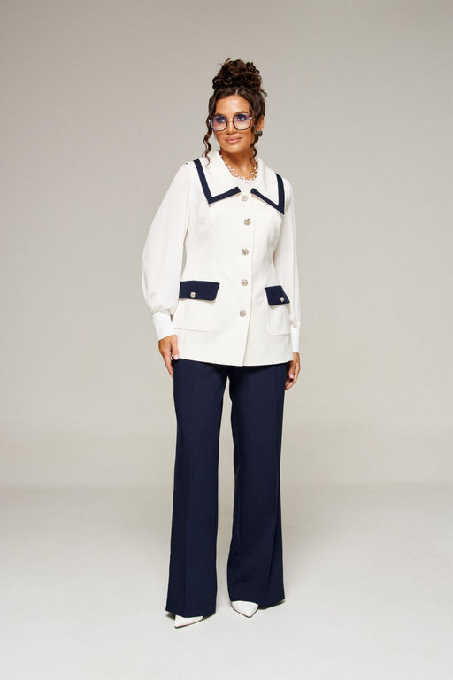 Костюм Beautiful Free 6380 молочно-темно-синий