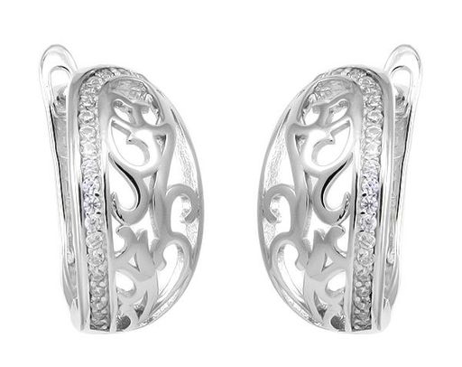 Серьги из серебра куб.циркон., МЦВ987