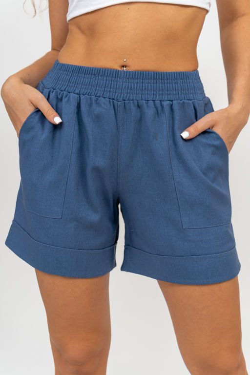 Шорты Натали 36781 из полиэстера с льном  фото 37