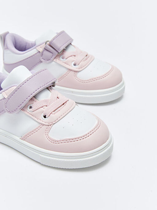 Bask?l? Renk Bloklu C?rt C?rtl? K?z Bebek Spor Ayakkab? - Waikiki фото 3