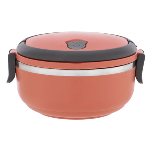 Ланч бокс с отдел./для еды, контейнер для еды "Доляна", 500 мл, 8 х 17 см, коричневый арт.10672999