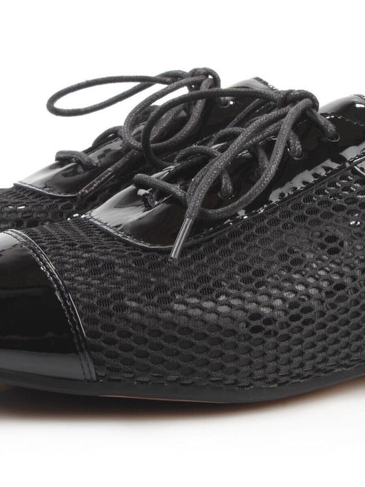 03-H17C-30AG BLACK Полуботинки женские (натуральная кожа)