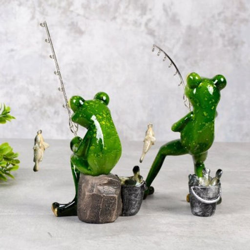 Цена за 2 шт. Фигурка Лягушка рыбак 13,5 см / YX69004DH-2 /уп 2/24/ - Галеонтрейд фото 4