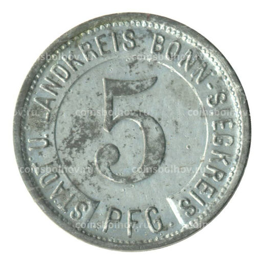 Монета 5 пфеннигов 1919 года Германия  Нотгельд (Бонн)