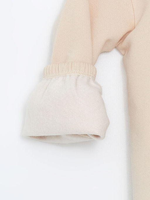 Bisiklet Yaka Uzun Kollu ?i?ekli K?z ?ocuk Sweatshirt ve Tayt - Waikiki фото 3