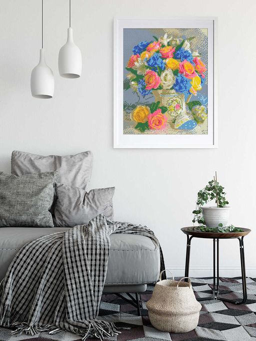 Набор для творчества Алмазная мозаика арт. 59789 / 20 ПАСТЕЛЬНЫЙ БУКЕТ - Феникс+ фото 2