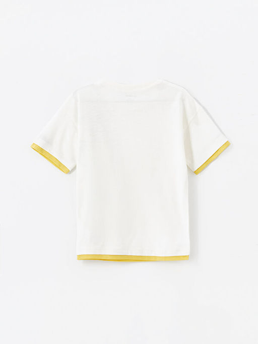 Bisiklet Yaka Bask?l? Erkek Bebek Ti??rt - Waikiki фото 2