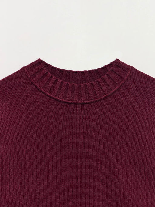 Вязанный джемпер с хлопком в составе / Zarina  фото 9