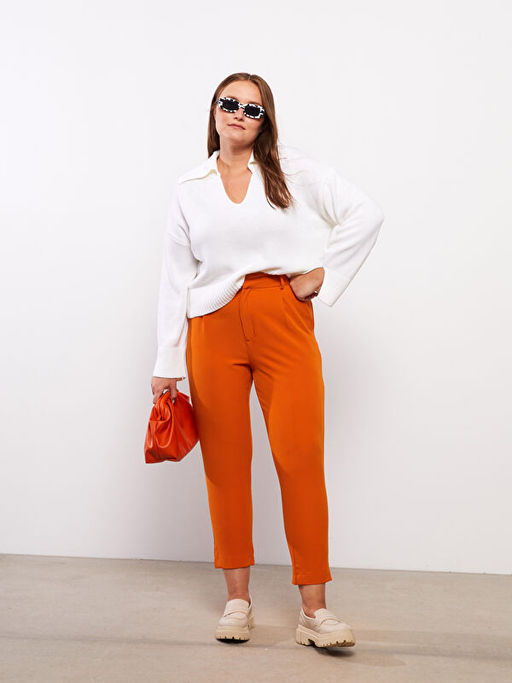 Kad?n Standart Fit D?z Pantolon