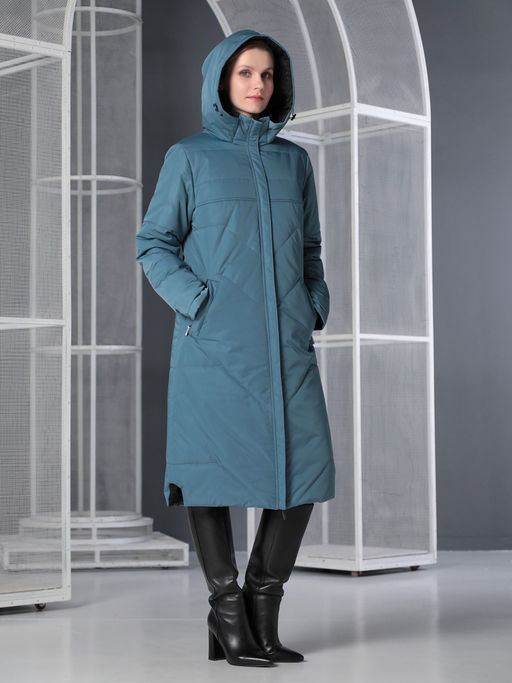 25405 Пальто т.голубой - Dizzyway фото 2