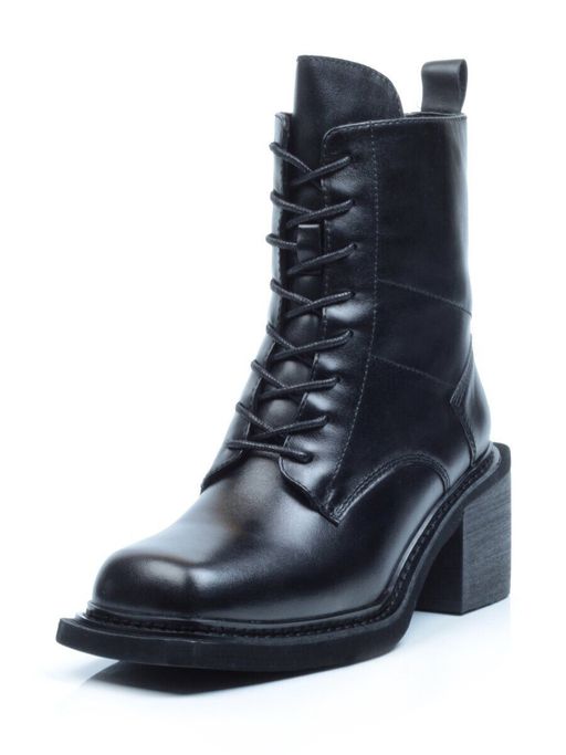 SE21W-2A BLACK Ботинки зимние женские (натуральная кожа, натуральный мех) - Фабричный китай фото 4