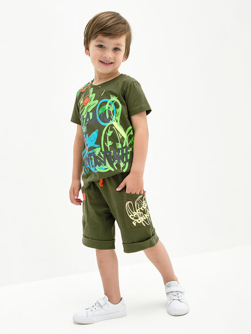 Шорты для мальчика цвета хаки - Kogankids фото 5