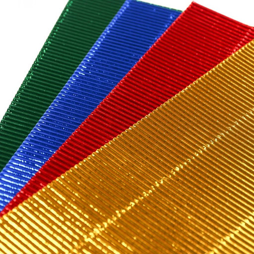 Цветной картон гофрированный, А4, 10 листов, 10 цветов, немелованный, двусторонний, в папке, 230 г/м²