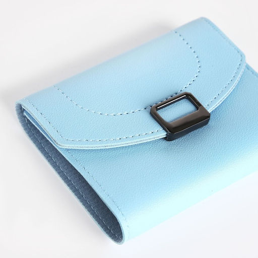 Кошелёк на кнопке, цвет голубой - Simaland фото 3