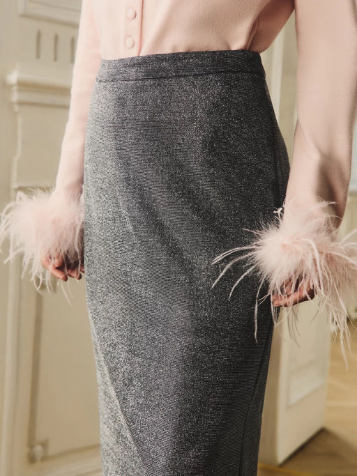 Юбка миди с блестками / Zarina