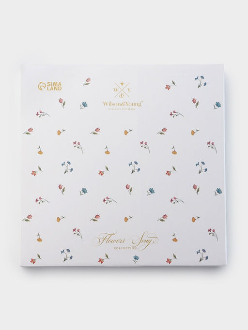 Тарелка WY Spring flowers, d=26.5 см, фарфор, белая